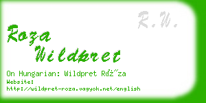 roza wildpret business card